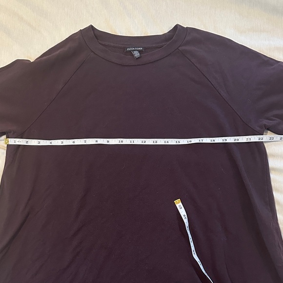 Eileen Fisher Cozy Brushed Terry Hug Raglan-Sleeve Top – XL – Plum - Picture 8 of 9